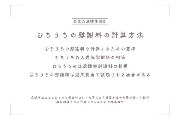 むちうちの慰謝料の計算方法